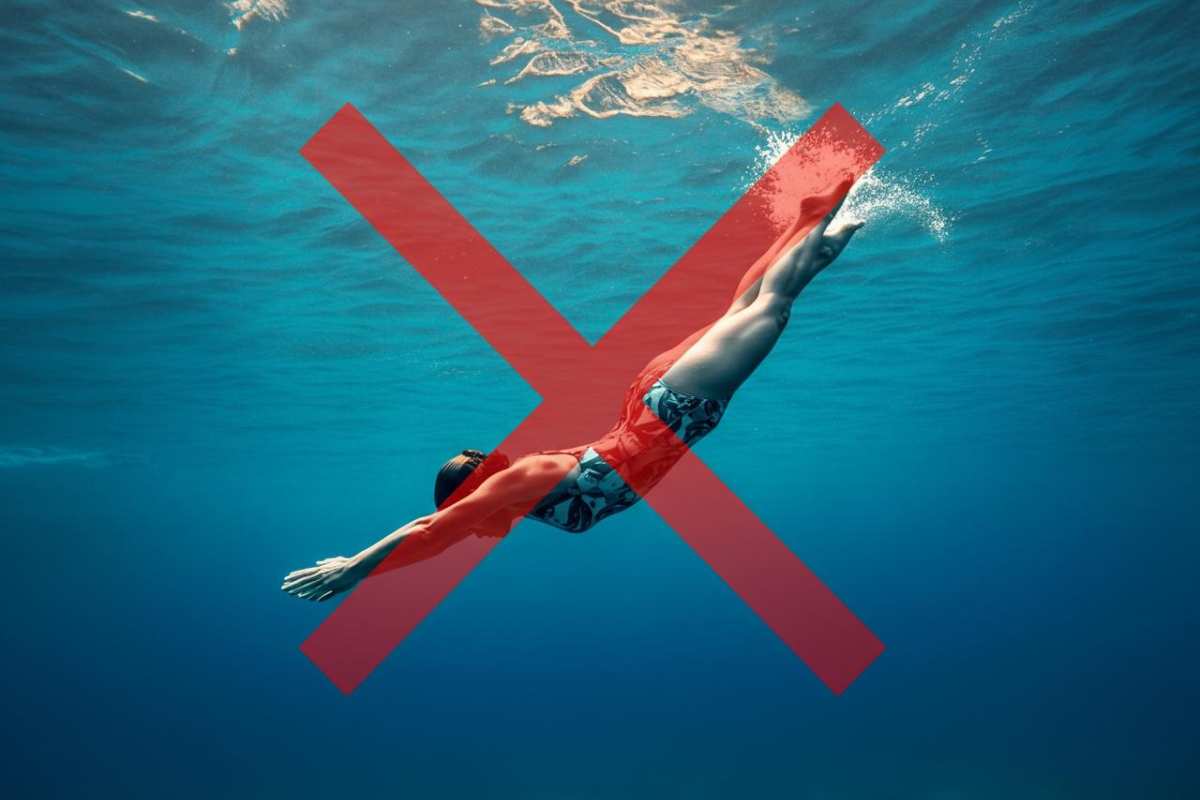 Non fare il bagno in queste condizioni