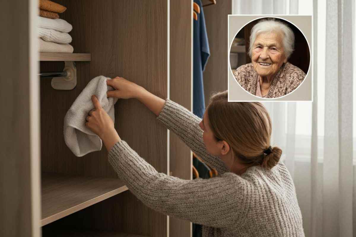 Trucco nonna, riordino armadio