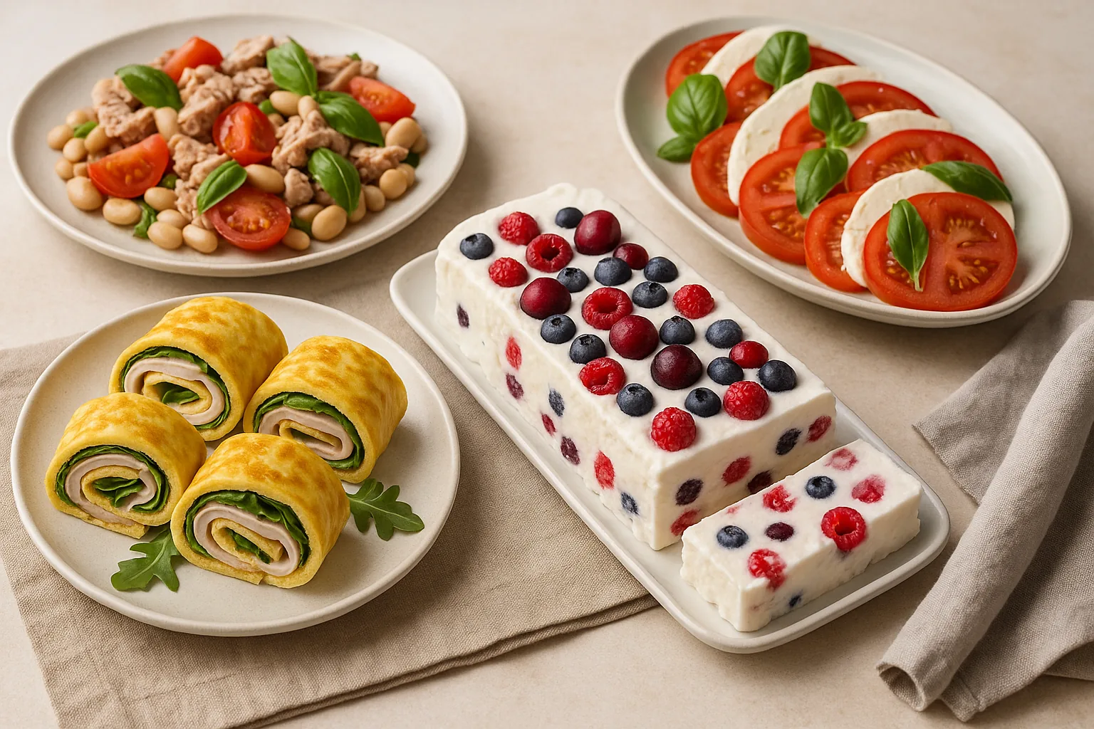 Secondi piatti estivi da fare in anticipo: frittata arrotolata fredda e mattonella allo yogurt